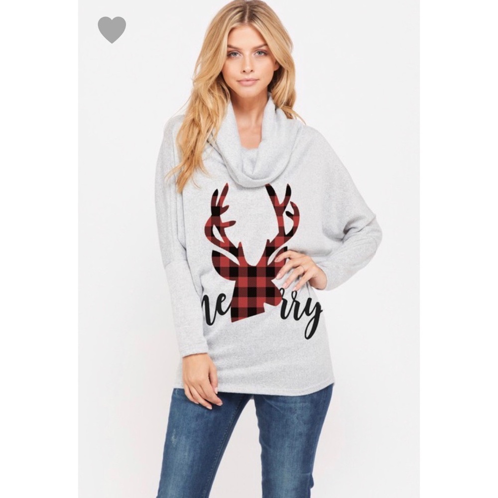 Gray Christmas Sweater